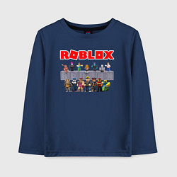 Лонгслив хлопковый детский ROBLOX, цвет: тёмно-синий