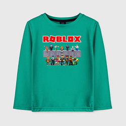 Лонгслив хлопковый детский ROBLOX, цвет: зеленый