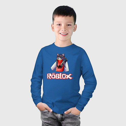 Детский лонгслив ROBLOX / Синий – фото 3