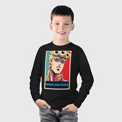 Лонгслив хлопковый детский Джорно Джованна, цвет: черный — фото 2