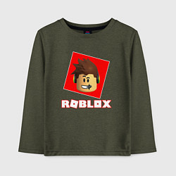 Лонгслив хлопковый детский ROBLOX, цвет: меланж-хаки