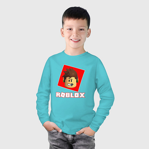 Детский лонгслив ROBLOX / Бирюзовый – фото 3