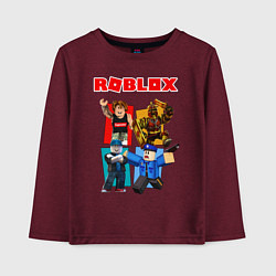 Лонгслив хлопковый детский ROBLOX, цвет: меланж-бордовый