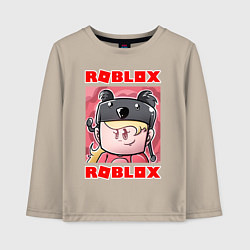 Лонгслив хлопковый детский ROBLOX, цвет: миндальный