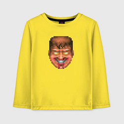Лонгслив хлопковый детский Doom Guy Evil Face, цвет: желтый