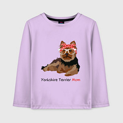 Детский лонгслив Yorkshire terrier mom