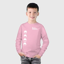 Лонгслив хлопковый детский Beatles, цвет: светло-розовый — фото 2