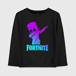 Лонгслив хлопковый детский FORTNITE X MARSHMELLO, цвет: черный