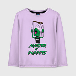 Лонгслив хлопковый детский Metallica Master of Puppets, цвет: лаванда