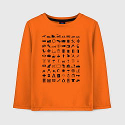 Лонгслив хлопковый детский Путешественник вне рамок81, цвет: оранжевый