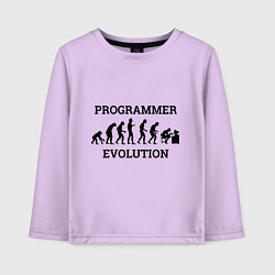 Детский лонгслив Эволюция программиста