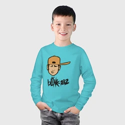Лонгслив хлопковый детский BLINK-182, цвет: бирюзовый — фото 2