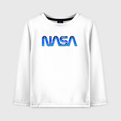 Лонгслив хлопковый детский NASA, цвет: белый