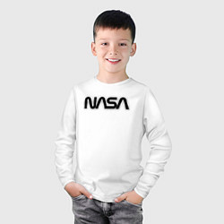 Лонгслив хлопковый детский NASA, цвет: белый — фото 2