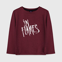 Лонгслив хлопковый детский In Flames, цвет: меланж-бордовый
