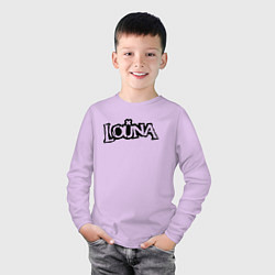 Лонгслив хлопковый детский Louna, цвет: лаванда — фото 2