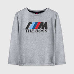 Лонгслив хлопковый детский BMW THE BOSS, цвет: меланж