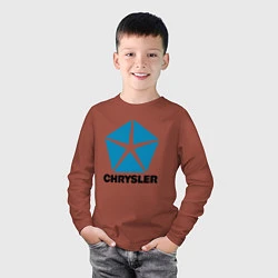Лонгслив хлопковый детский Chrysler, цвет: кирпичный — фото 2