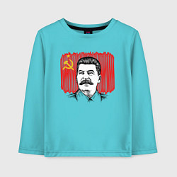 Детский лонгслив Сталин и флаг СССР