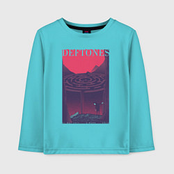 Лонгслив хлопковый детский Deftones, цвет: бирюзовый