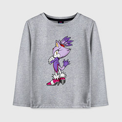 Лонгслив хлопковый детский SONIC Кошка Блейз, цвет: меланж