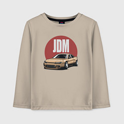 Лонгслив хлопковый детский JDM, цвет: миндальный