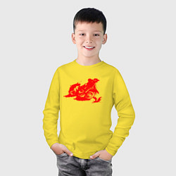 Лонгслив хлопковый детский KTM, цвет: желтый — фото 2