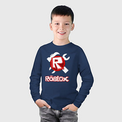 Лонгслив хлопковый детский ROBLOX, цвет: тёмно-синий — фото 2