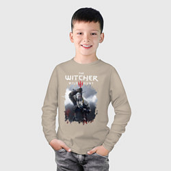 Лонгслив хлопковый детский ВЕДЬМАК, цвет: миндальный — фото 2