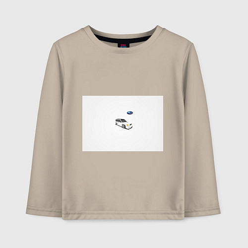 Детский лонгслив SUBARU / Миндальный – фото 1