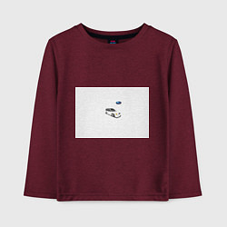 Лонгслив хлопковый детский SUBARU, цвет: меланж-бордовый