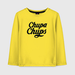 Лонгслив хлопковый детский Chupa-Chups Logo, цвет: желтый