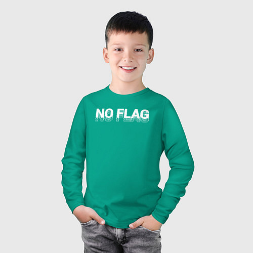 Детский лонгслив No flag / Зеленый – фото 3