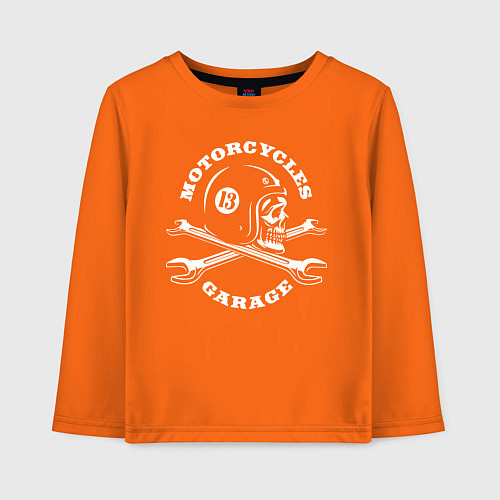 Детский лонгслив Garage / Оранжевый – фото 1