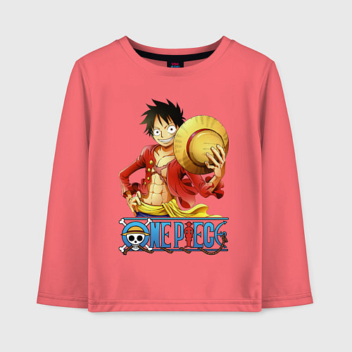 Детский лонгслив One Piece / Коралловый – фото 1