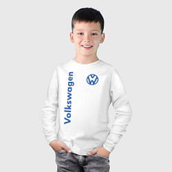 Лонгслив хлопковый детский Volkswagen, цвет: белый — фото 2