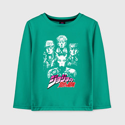 Лонгслив хлопковый детский JOJOS BIZARRE ADVENTURE, цвет: зеленый