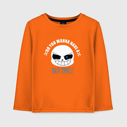 Лонгслив хлопковый детский UNDERTALE, цвет: оранжевый