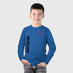 Лонгслив хлопковый детский PREDATOR, цвет: синий — фото 2