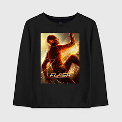 Лонгслив хлопковый детский The Flash, цвет: черный