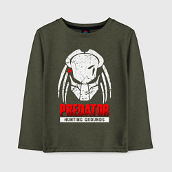 Лонгслив хлопковый детский PREDATOR: HUNTING GROUNDS, цвет: меланж-хаки
