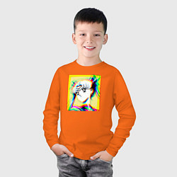 Лонгслив хлопковый детский Сейлор Мун Усаги Цукино Sailor, цвет: оранжевый — фото 2