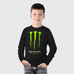 Лонгслив хлопковый детский MONSTER ENERGY, цвет: черный — фото 2