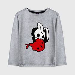 Детский лонгслив Заяц ест сердце