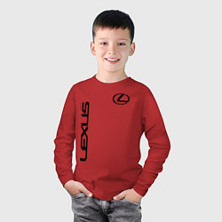 Лонгслив хлопковый детский LEXUS, цвет: красный — фото 2