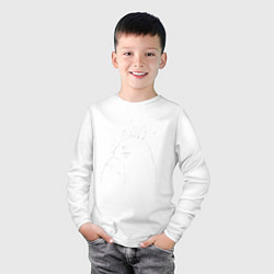 Лонгслив хлопковый детский Тоторо, цвет: белый — фото 2