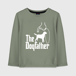 Лонгслив хлопковый детский The Dogfather - пародия, цвет: авокадо