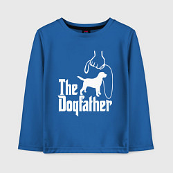 Лонгслив хлопковый детский The Dogfather - пародия, цвет: синий