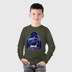 Лонгслив хлопковый детский NASA Z, цвет: меланж-хаки — фото 2