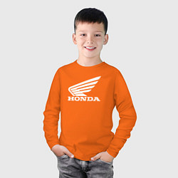 Лонгслив хлопковый детский HONDA, цвет: оранжевый — фото 2